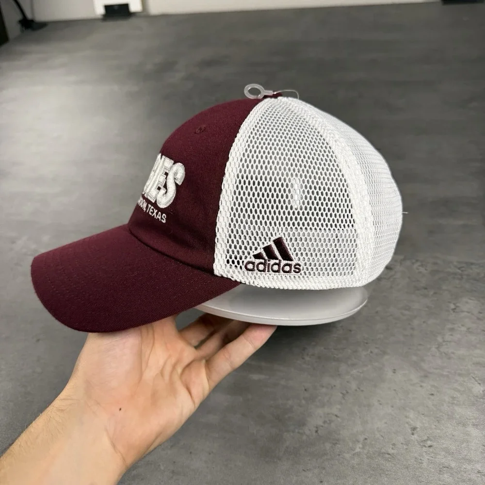 Adidas Texas‎ A&M Aggies Hat Maroon White Mesh Lightweight Athletic Sports Cap